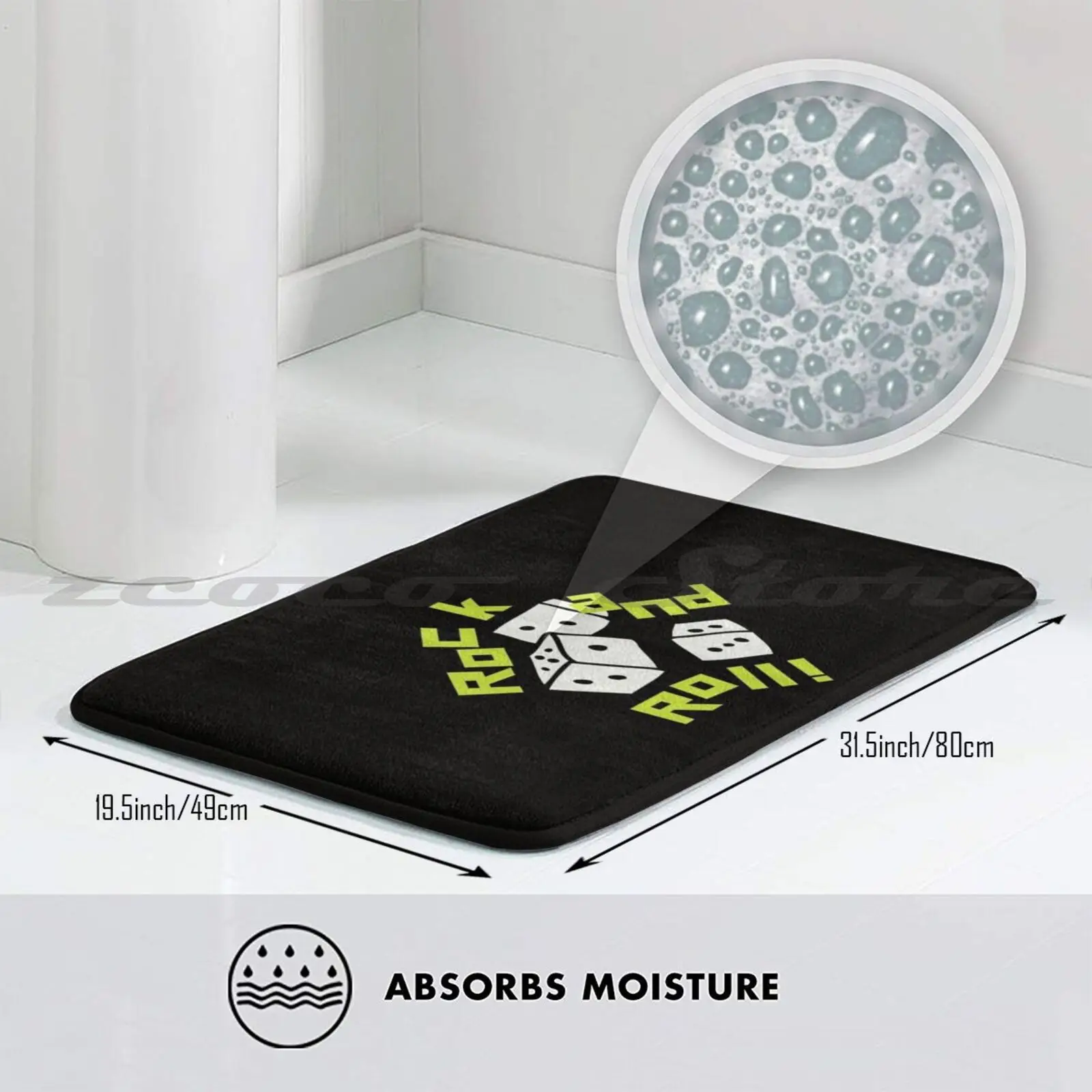 Рок-н-ролл музыкальный любовник дизайнерский коврик нескользящий