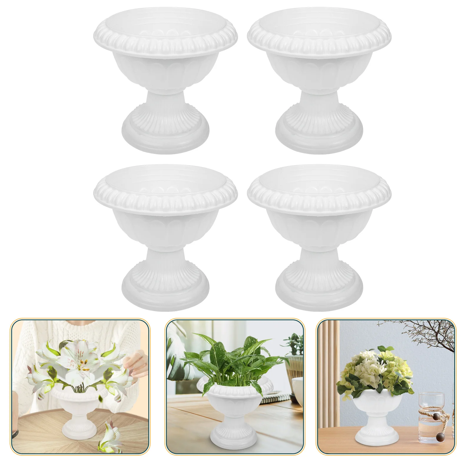 

Pot Flower Urnplanter Vase Roman Wedding Pots Flowerpot Succulentflowerpots Column Decorative Vases Vintage Stand Garden Mini