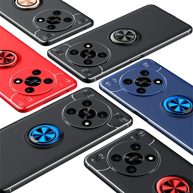 For Honor X9 5G Case Cover For Huawei Honor X9 5G Capas Shockproof Back TPU Soft Ring Magnetic Holder For Cover Honor X9 Fundas