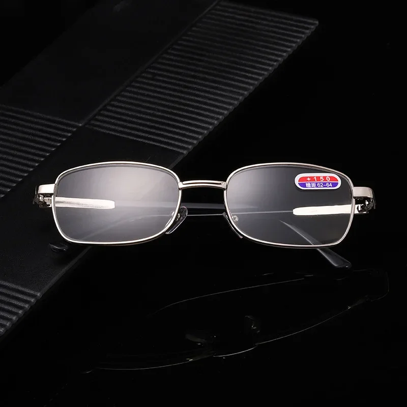 Очки для чтения с линзами из настоящего стекла мужчин и женщин квадратные