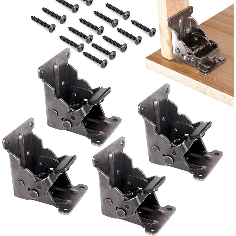 

Складные кронштейны, опорный кронштейн для удлинителя замка, складные самоблокирующиеся петли с винтами для ножек стола-кровати