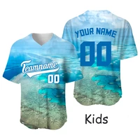 Ny Baseball Jersey Kids Blank 2022 Custom Name Hip Hop Streetwear Blouse Baby Team Training Breathable Loose Sports T Shirt