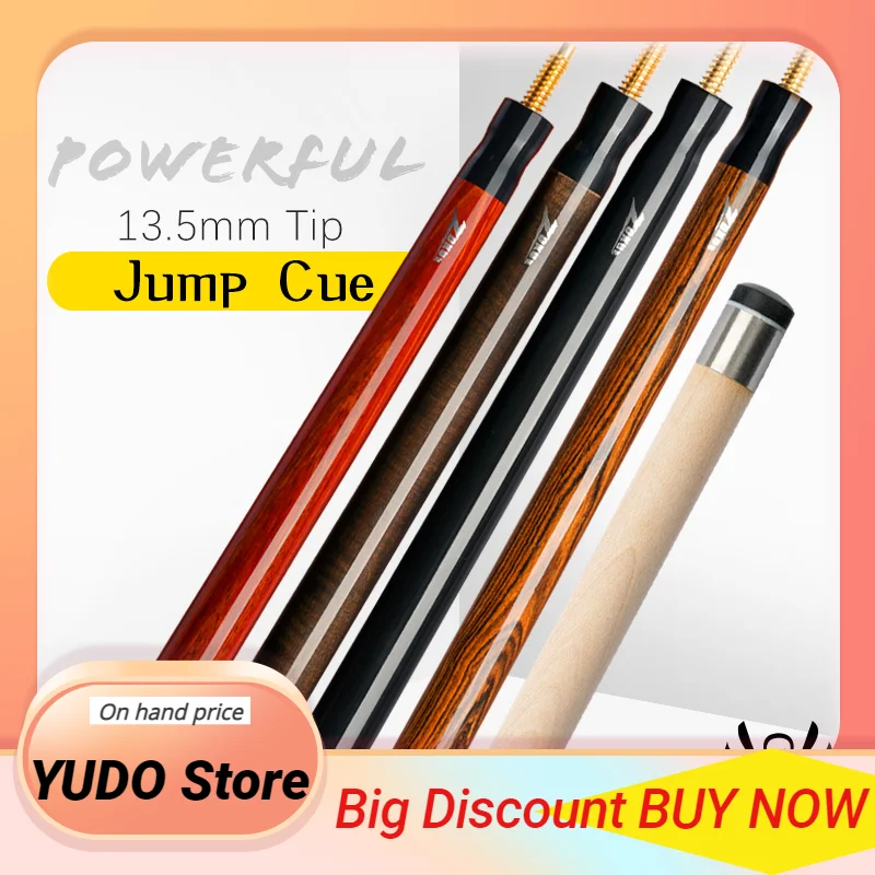 ZOKUE Billiard Jump Cue 108cm Length 13.5mm Tip Maple Shaft Sold Wood Professional Jump Stick Pool Cue Pool Stick Jump Ball Arm