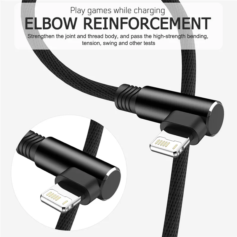 USB-кабель для быстрой зарядки 90 градусов 3 м