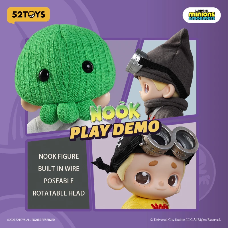Плюшевая фигурка 52TOYS NOOK & MINIONS, коллекционная аниме-фигурка, украшение, игрушка-сюрприз, подарок (art.: 3920db97337a4) - 3920db97337a4