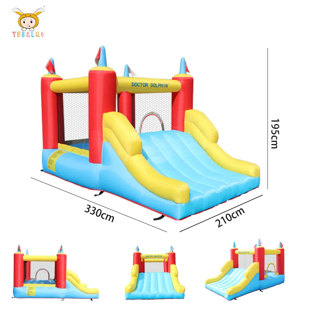 

Nathaniel Jumping Castle Inflatable Bouncer Slide Party Event Inflatable Bounce House With Slide