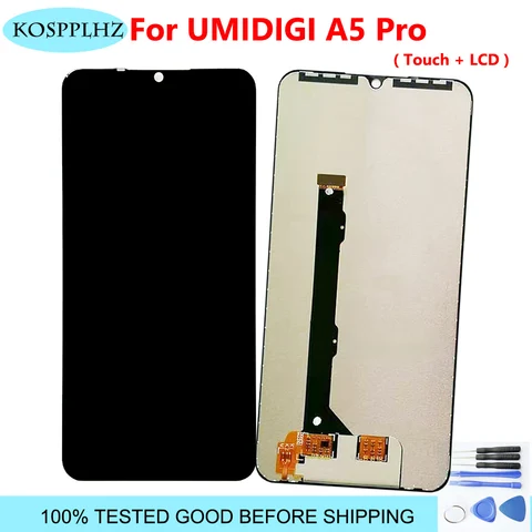 ЖК-дисплей в сборе с сенсорным экраном 6,3 дюйма для Umidigi A5 Pro, 100% тестирование для смартфонов A 5 a5pro, запасные части, инструменты и лента