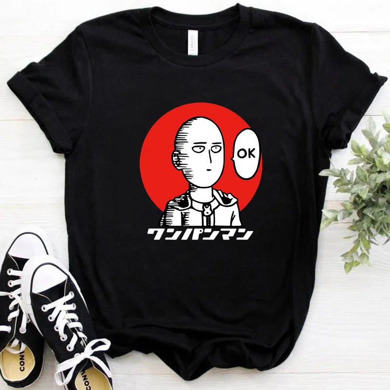 Новинка футболка унисекс с Аниме One Punch Man Kawaii Grunge летние топы в стиле Харадзюку