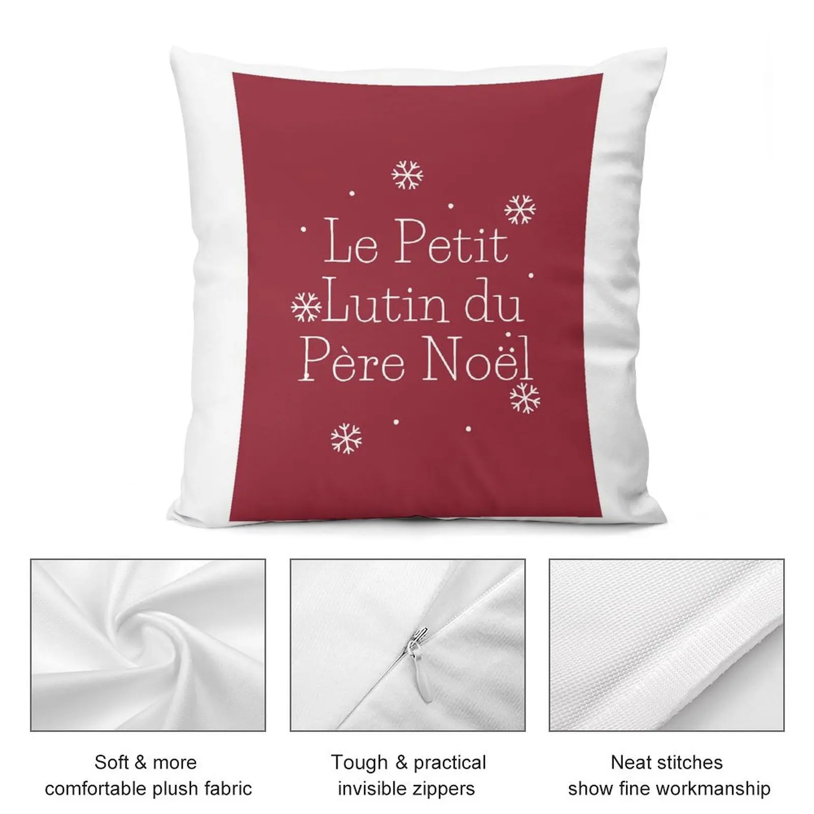 Роскошная декоративная подушка для украшения осени Le petite lutin du Pere No?l.père No?l.