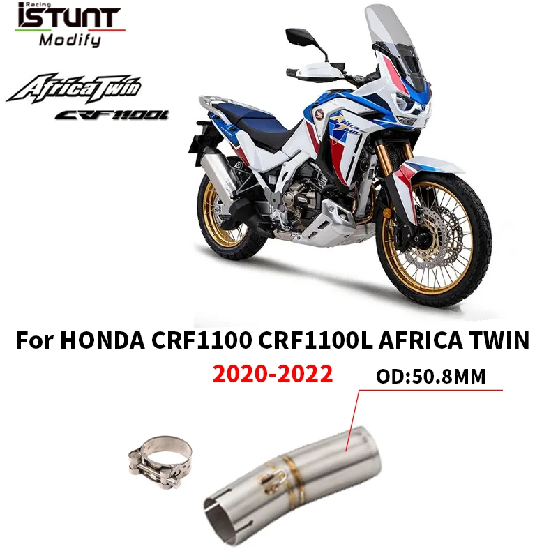 

Слипоны для Honda Crf1100 Crf1100L Africa Twin Exhausts 2020 2021 2022 лет выхлопная труба для мотоцикла Espace Moto Mid Link Pipe