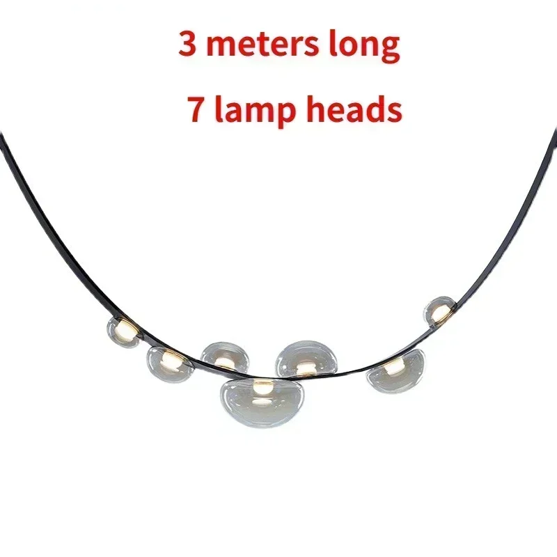 

Подвесной светильник xiuxiu, кожа, стекло, LED