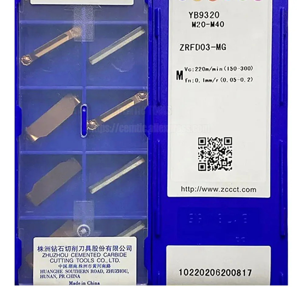 

ZCC Оригинальное лезвие CNC 3 мм ZRFD03-MG YB9320 карбидные вставки ZRFD03MG Фрезерный резак