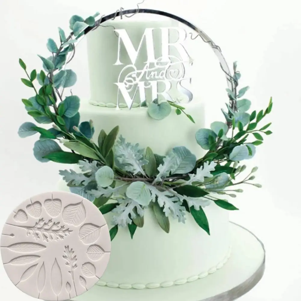 

Practical Durable Leaf Shaped Dessert Mold Wedding Cake Ornament Silicone Cake Mold Food Grade for Restaurant