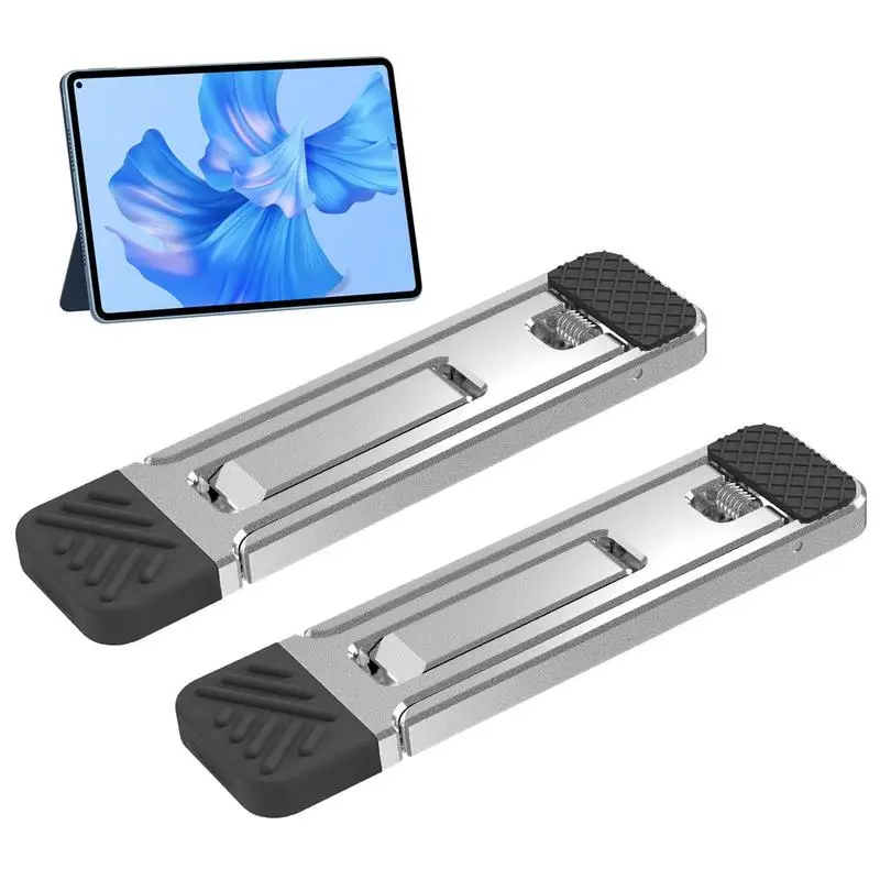 

Mini Laptop Stand 2 Pieces Notebook Stand Feet Adjustable Keyboard Riser Nonslip Aluminium Alloy Heat Dissipation Stand For