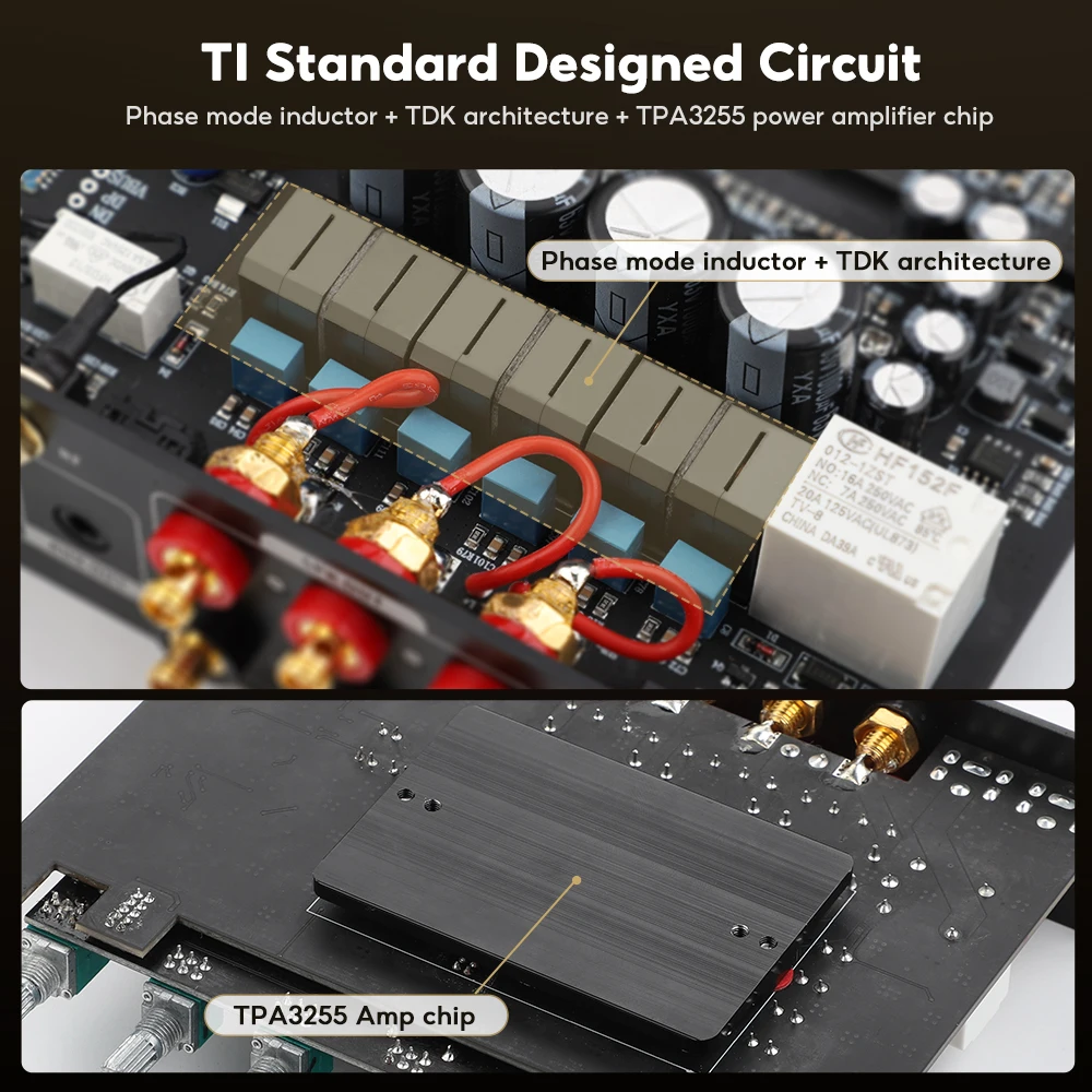 AIYIMA B07 Bluetooth HiFi стерео усилитель TPA3255 2 1-канальный мощности 300 Втx2 + Вт с контролем