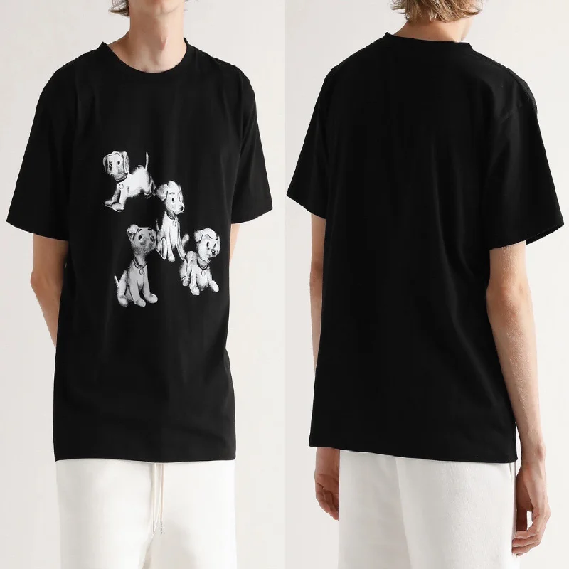 

2022 women's T-shirt fashion new style playful cute dog dog print women's top temperament casual round neck women's T-shirt