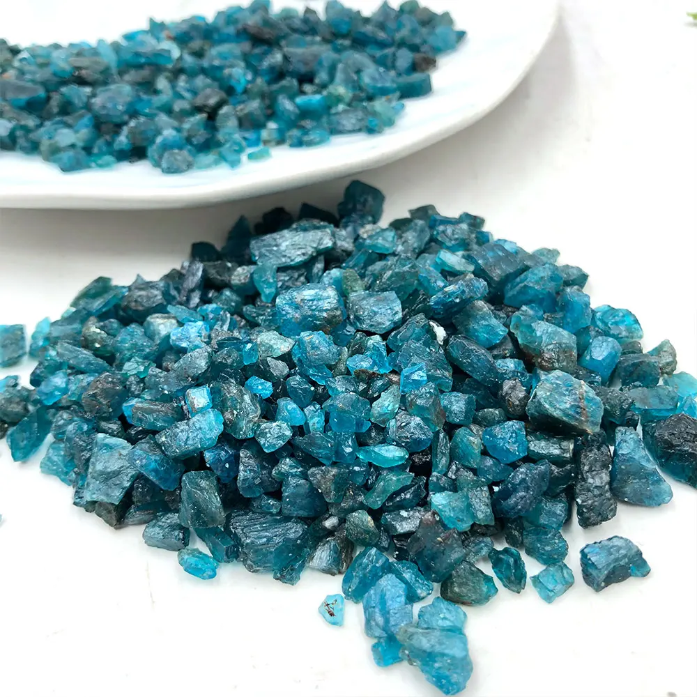 50g/Pack Lot Natural Blue Apatite Crystal Stone Chip Gravel 