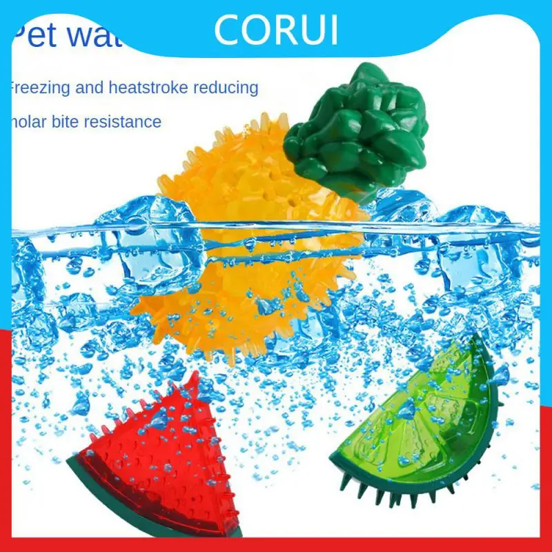 

Tpr Pet Toys Funny For All Pets Dog Toys Cute Puppy Dog Accessories Red/green/yellow Dog Chew Toys Bite Resistant Pet Fruit