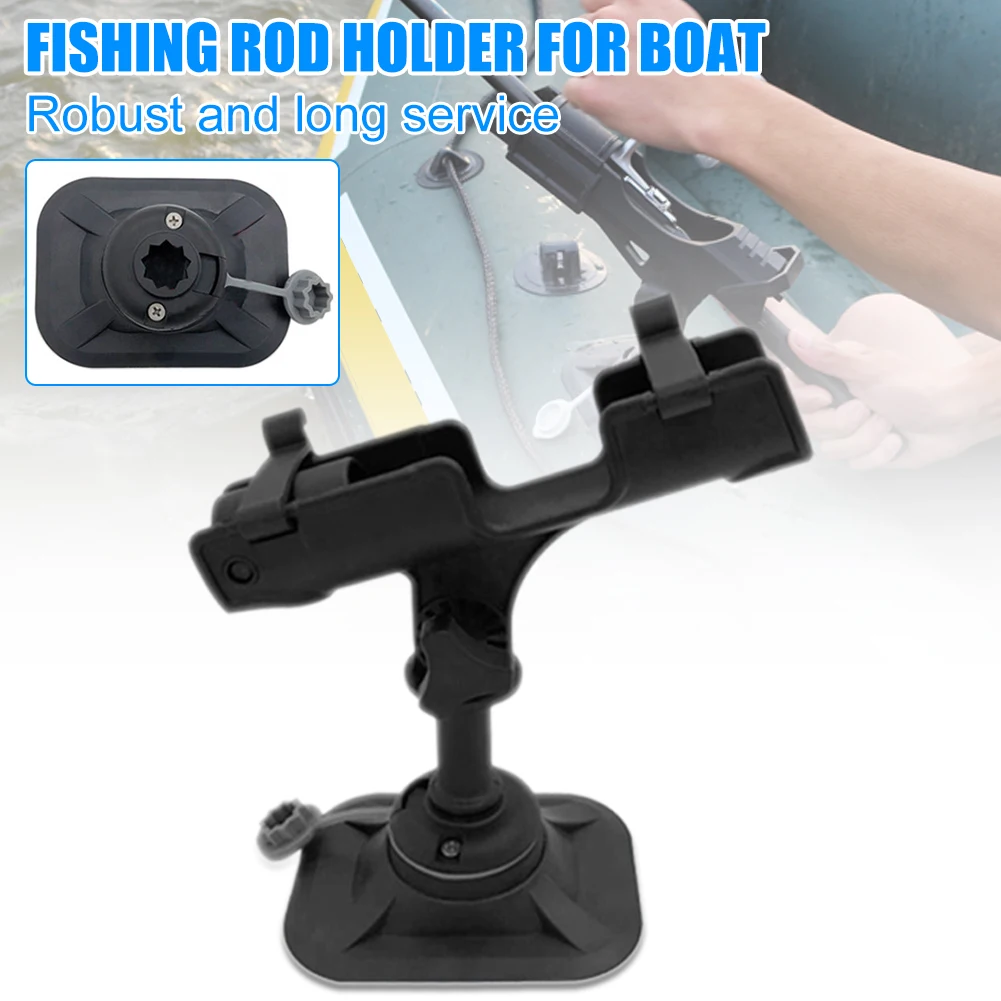 

Fishing Rod Holder for Boat Dinghy Raft Fishing Pole Holder with Mounting Base Detachable 360-Degree Adjustable Rod Support