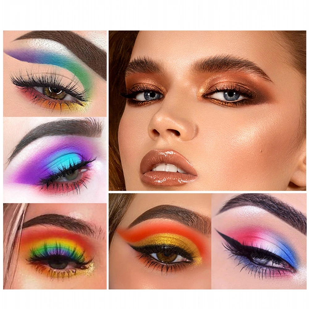 66 цветов/набор матовые мерцающие тени для век |