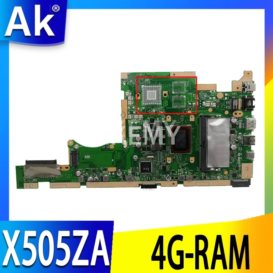 

X505ZA Motherboard 4G-RAM For Asus X505ZA A505ZA Laptop motherboard X505ZA Mainboard