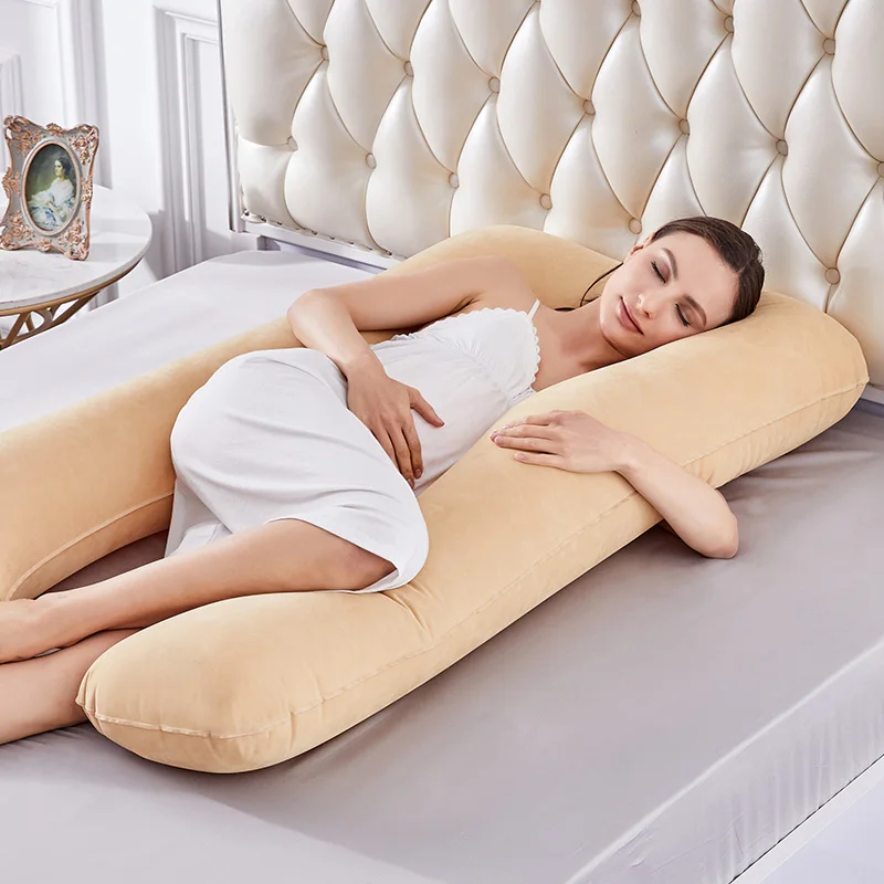 

Pregnancy Pillows Bedding Full Body Pillow For Pregnant Women Comfortable U-Shape Cushion Long Side Sleeping Support Pillows