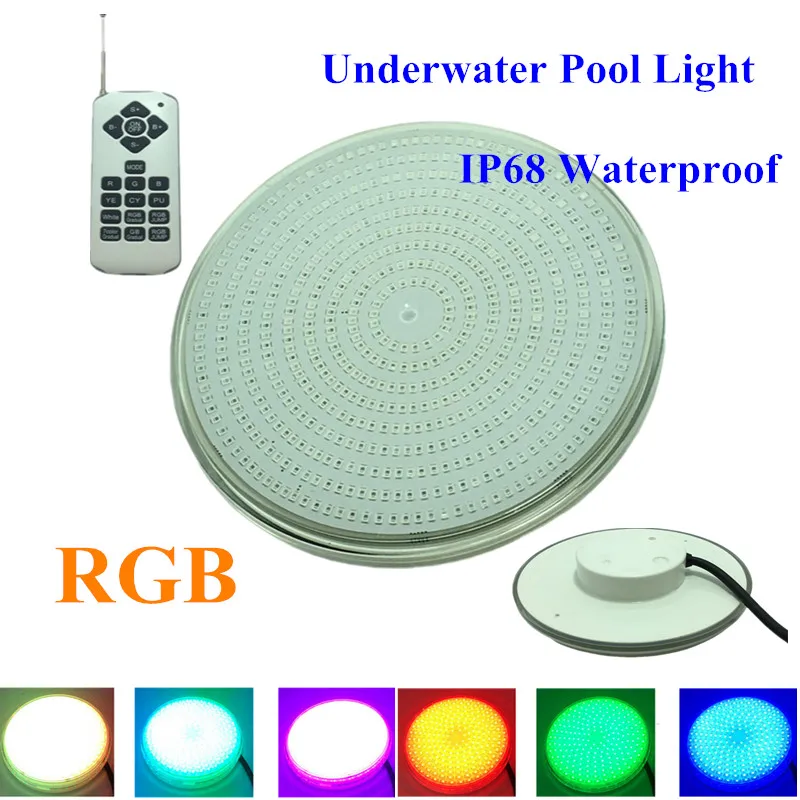 LED Pool Bulb Resin Filled Light IP68 Waterproof Underwater Lights AC12V Spot Piscine LED Couleur RGB PAR 56 42W  Fountain Lamp