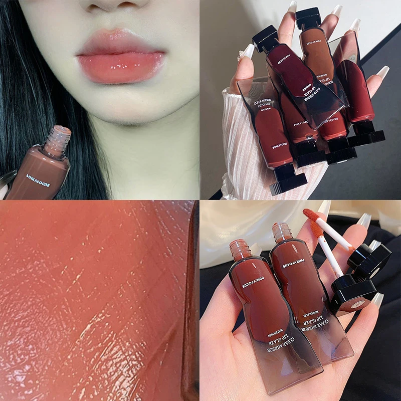 

Sexy Red Lipstick Tint Long Lasting Mirror Liquid Lipstick Non-stick Cup Lip Gloss Makeup Beauty Moisturizing Lip Stick Cosmetic