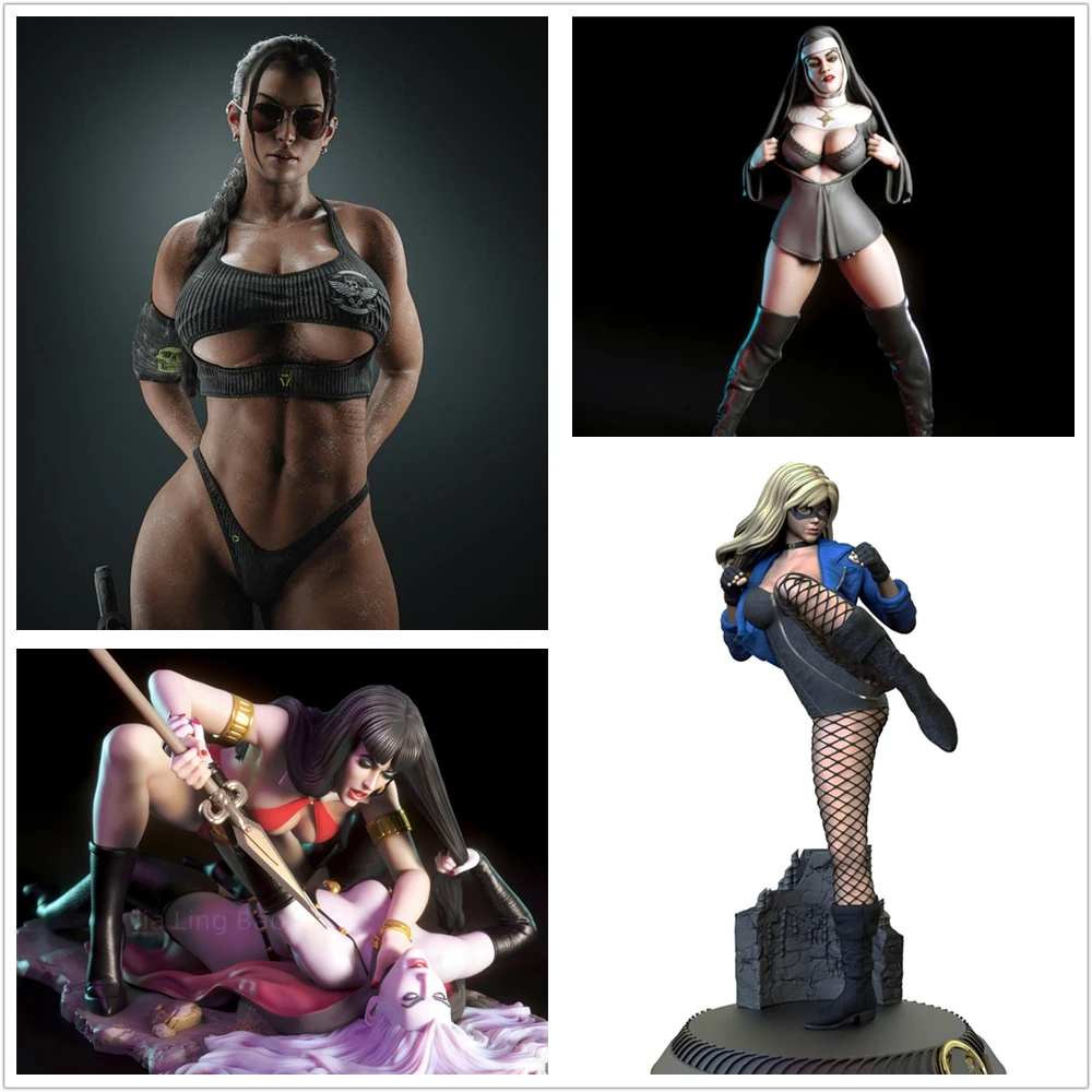 

4 Piece Set Sexy Beauty NSFW 75mm Resin Figure Model Kit 1/24 Scale Models Unpainted Kits Diy Toys Hobbies Plastic Model