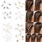 Круглая заколка для волос, для женщин и девочек, для самостоятельного изготовления, обруч из сплава, кольца для косичек подвеска, аксессуары для волос