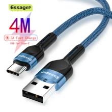Essager-Cable USB tipo C de carga rápida 3A, Cable de datos para Xiaomi Redmi, Samsung y Huawei
