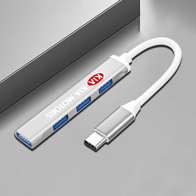 Поворотный USB-адаптер типа C 1 шт. распределительный USB-концентратор для логотип KIA