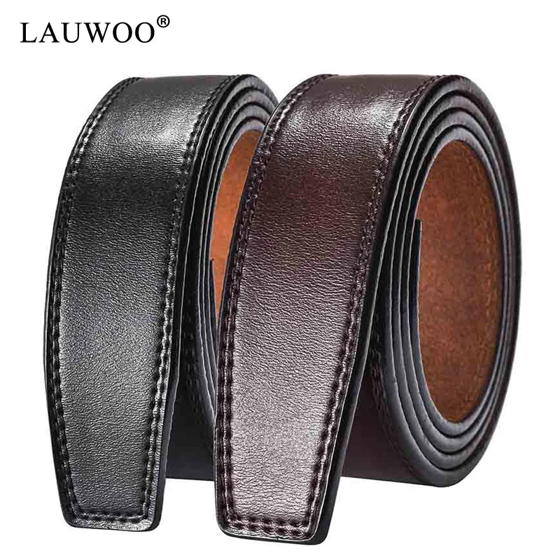 100% cow leather No Buckle 3.5cm Wide Real Genuine Leather Belt Without Automatic Buckle Strap Designer Belts Men High Quality