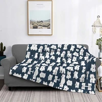 westie blankets west highland terrier dog cute puppy fleece throw blanket bed sofa personalised ultra soft warm bedspreads
