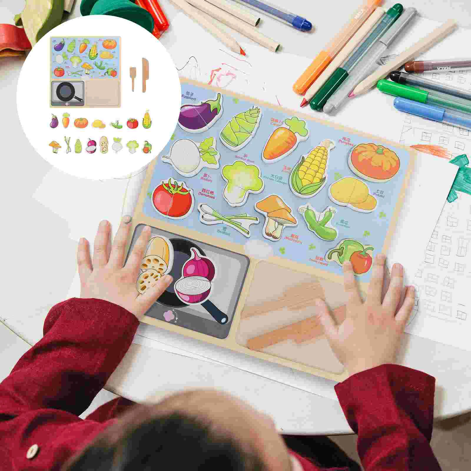 

1 Set of Kids Pretend Food Cutting Toys Funny Children Educational Playthings