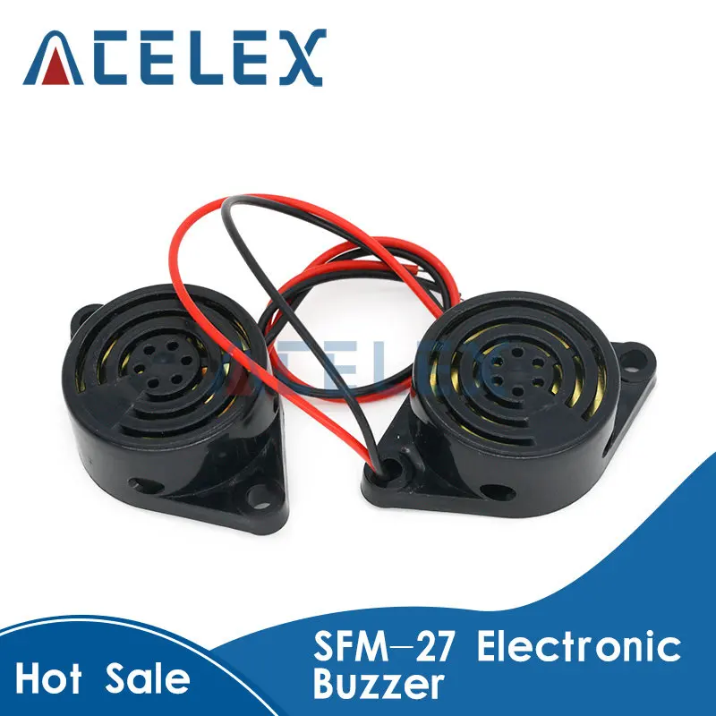 

95DB Alarm High-decibel 3-24V 12V Electronic Buzzer Beep Alarm Intermittent Continuous Beep for Arduino SFM-27