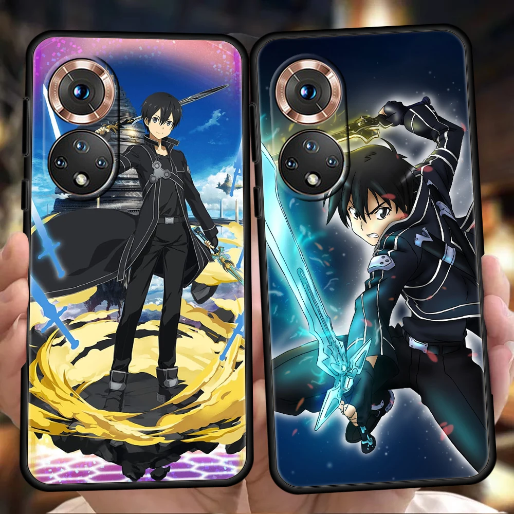 

Sword Art Online Anime Phone Case For Honor 50 10i 20i Pro Cover Bag For Honor 20 20S 10 9 8A 8S 8X 7A 5.7inch 7X Silicone Shell