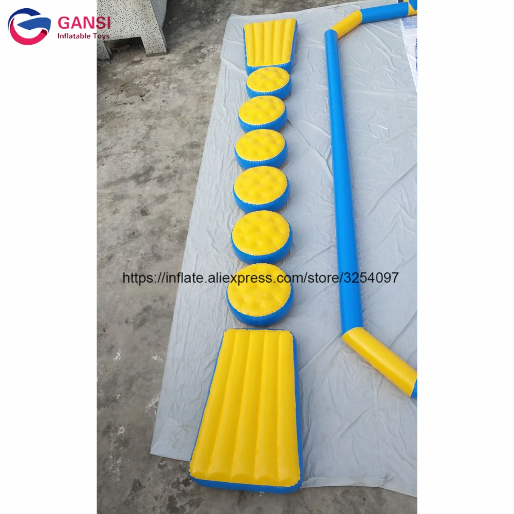 Забавный надувной водный коврик 10 м препятствия плавающий Понтонный мост с