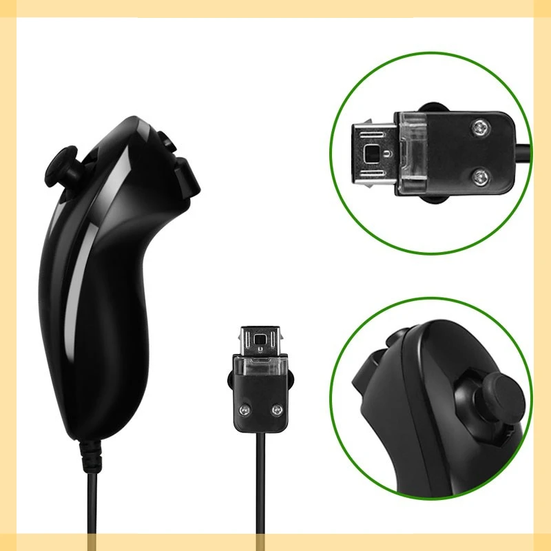 

Game Controller 5 colors Nunchuck Hand Curved Game Handle Controller Nunchuk For Wii Gamepad Accessories