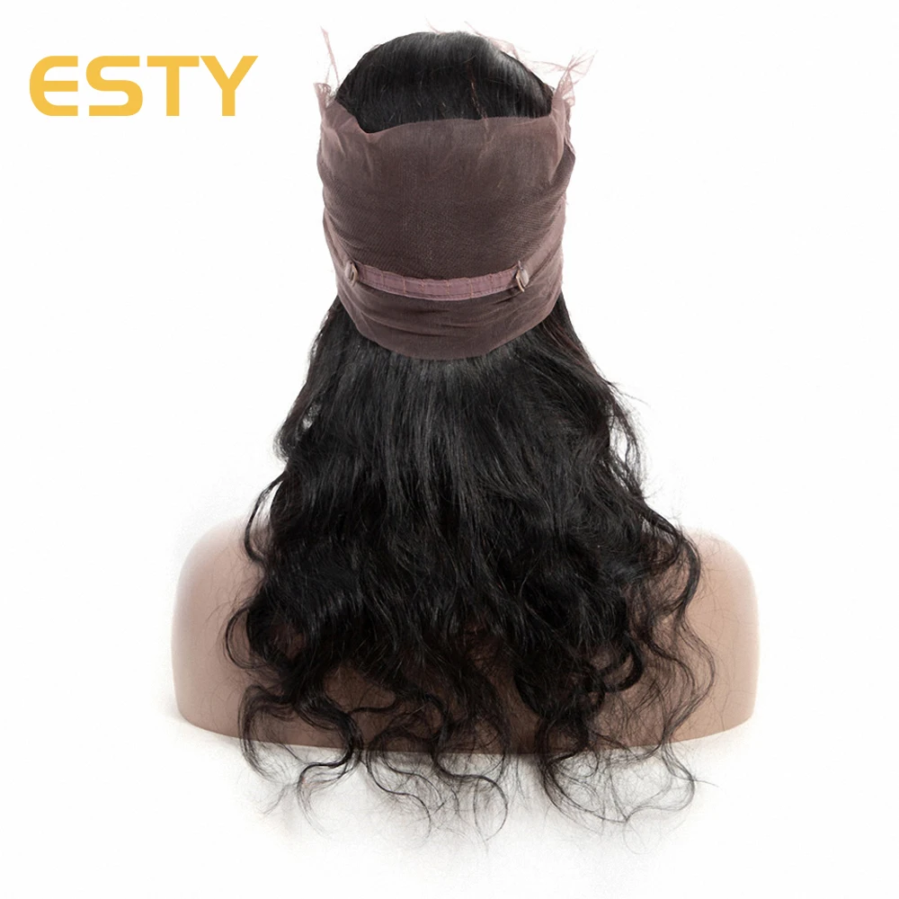 360 HD Lace Frontal Brazilian Body Wave with Baby Hair Pre Plucked Human Hair Transparent Lace Frontal Remy Hair Wave Closure