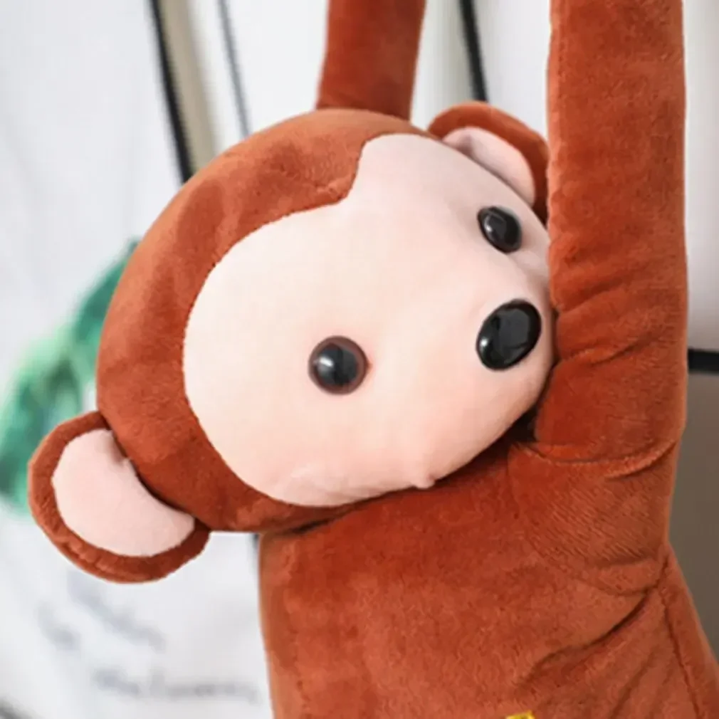 Creatieve Pippi Aap Tissue Doos Auto Levert Opslag Opknoping Soort Autostoel Terug Pop Cartoon Leuke Автомобильный держатель
