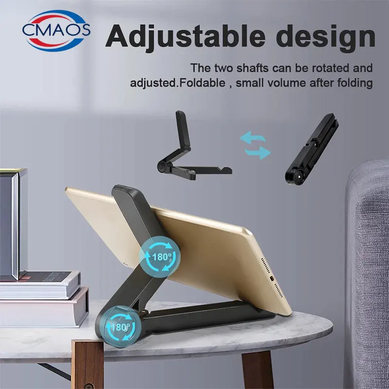 

Desktop Mobile Phone Holder Portable Lazy Multi-Functional Triangular Folding IPA Tablet PC Mobile Phone Tablet Holder
