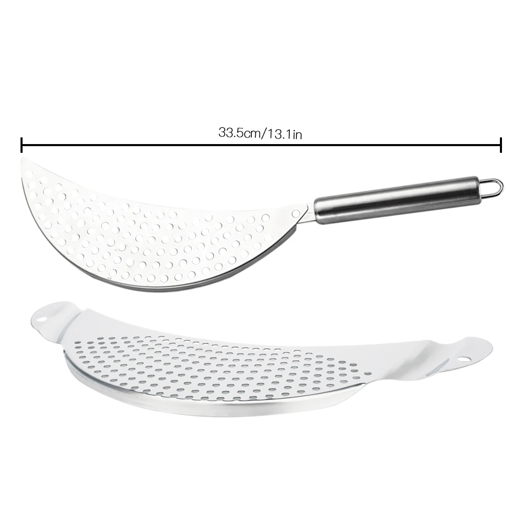 

2 Pcs set Pot Crescent Strainer Home Restaurant Kitchen Pan Pot Pasta Water Oil Filter Strainer