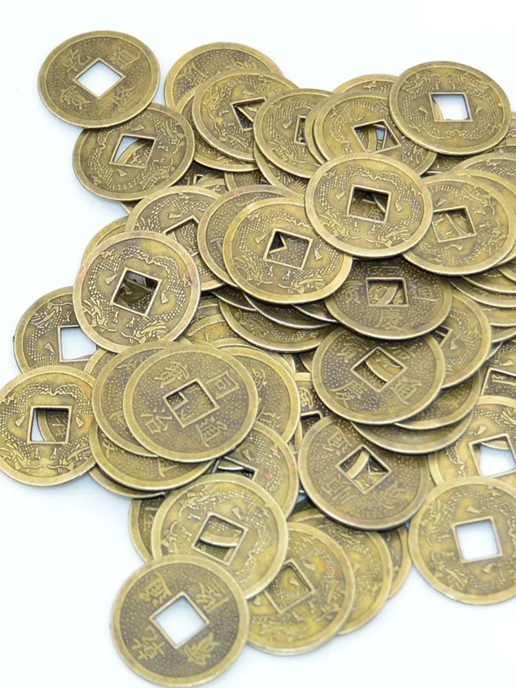 

1/10/100pc Chinese Feng Shui Lucky Ching/Ancient Coins SetEducational Ten Emperor Antique Fortune Money Old Coins Luck Wealth
