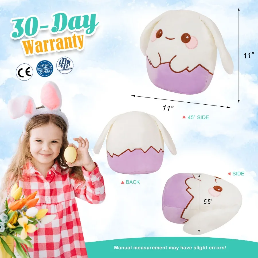 Подушка-Кролик плюшевая детская 28 см