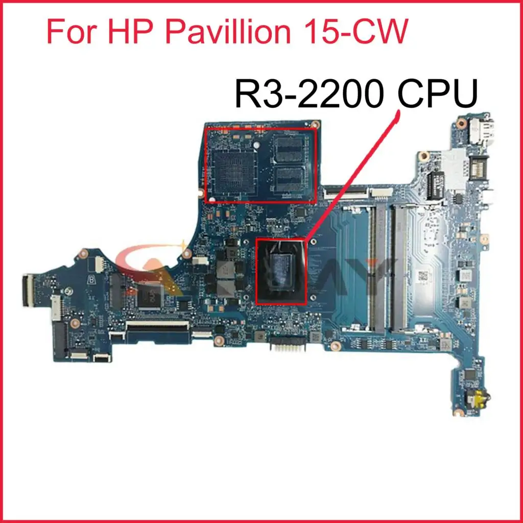 Материнская плата для ноутбука HP 15-CW R3-2200, материнская плата процессора DAG7BFMB8D0, протестированная DDR4