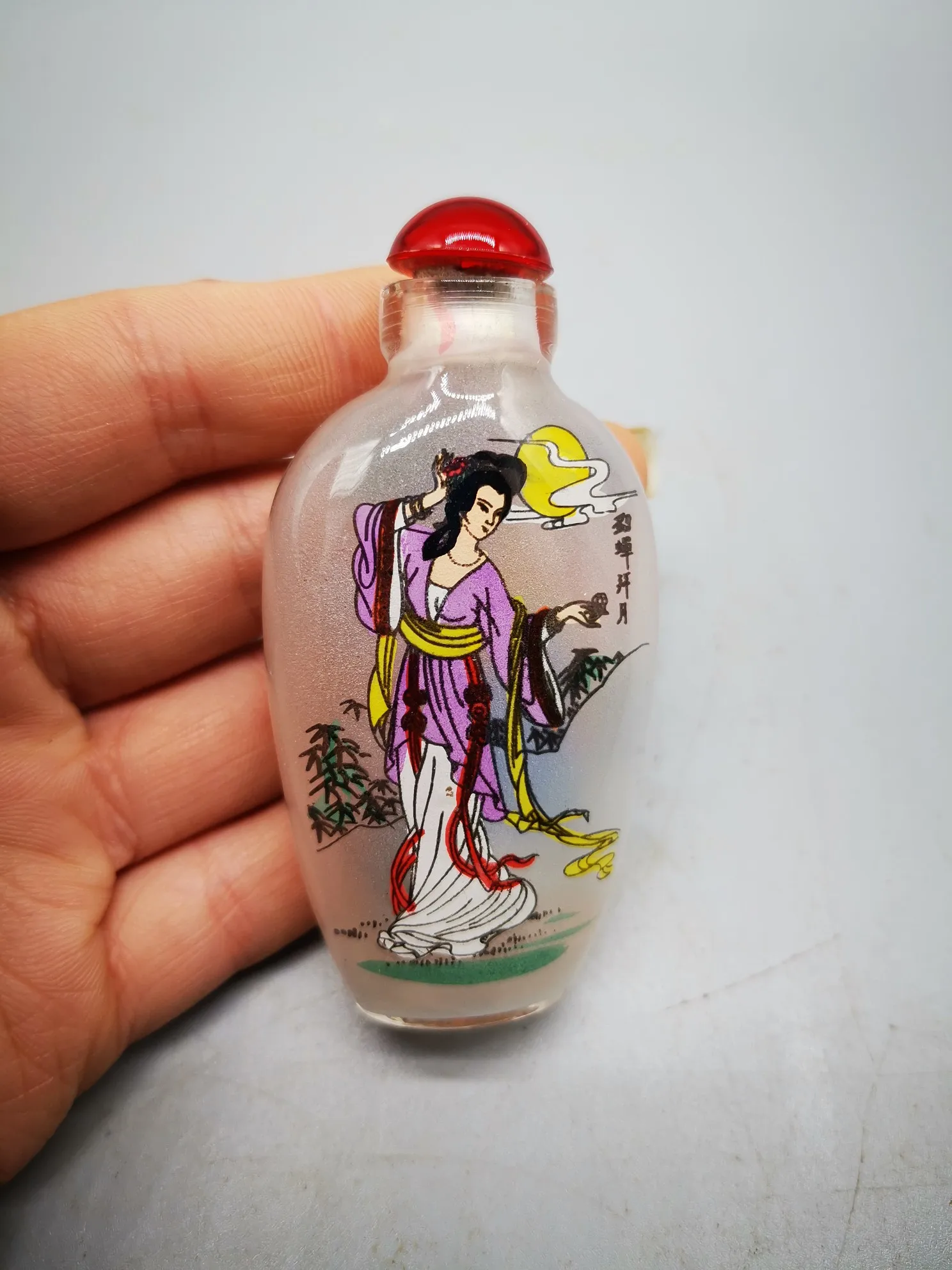 4 ШТ. РЕДКИЕ КИТАЙСКИЕ ВНУТРЕННИЕ СТЕКЛО С РУЧНОЙ ОЧКЕ СНУФЕ Четыре красавицы