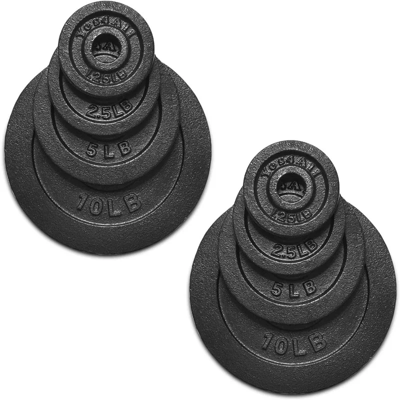 

1.15 inch Cast Iron Weight Plates Set for Dumbbells, Standard Dumbbell Plates Set (1.25 + 2.5 + 5 + 10) lbs - Pair