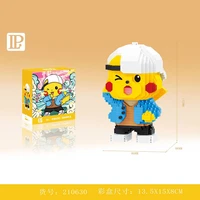 pokemon diy series assembly buildding blocks pikachu cartoon anime figures mini action figures educational toys kids gifts