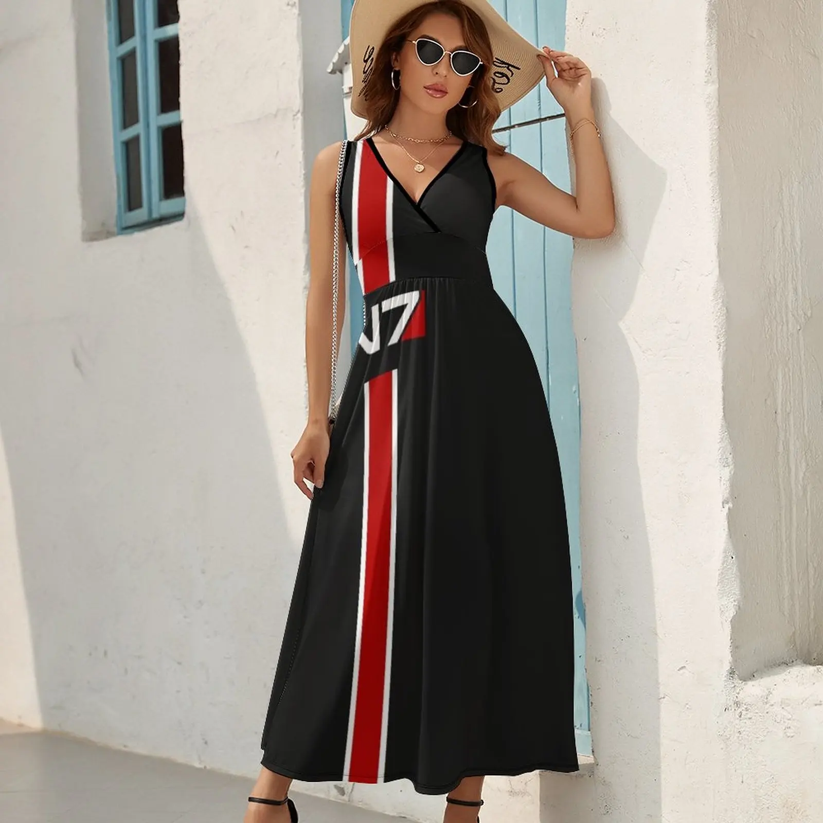 Эмблема N7 коктейльное платье без рукавов с эффектом массы платья для торжества